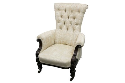 Lot 321 - A William IV mahogany armchair, upholstered in...