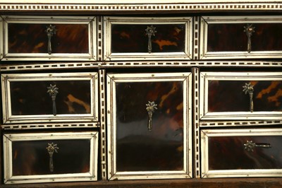 Lot 231 - λ A WOODEN INDO-PORTUGUESE TORTOISESHELL AND IVORY-INLAID CABINET