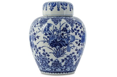 Lot 788 - A CHINESE BLUE AND WHITE ‘FLOWERS’ JAR AND...