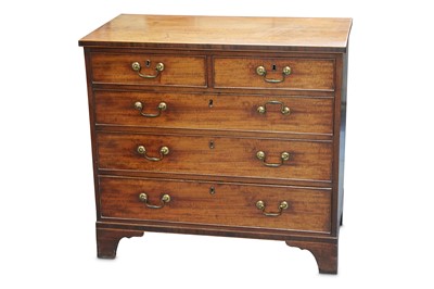 Lot 323 - A George III mahogany chest of two short over...