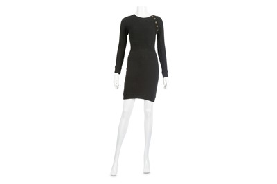 Lot 690 - Chanel Black Cable Knit Dress, wool mix with...