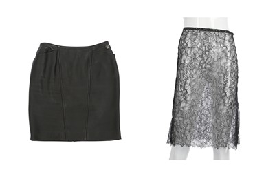 Lot 593 - Two Black Chanel Skirts, the first a Chanel...