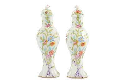 Lot 181 - A pair of Herend Hungarian porcelain vases and...