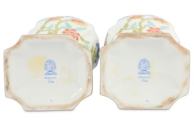 Lot 181 - A pair of Herend Hungarian porcelain vases and...