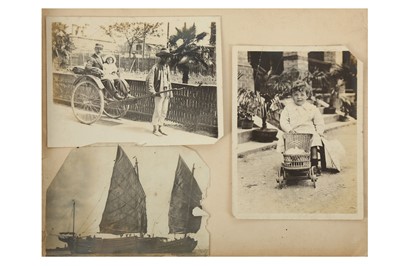 Lot 640 - A PHOTOGRAPH ALBUM WITH IMAGES OF CHINA....