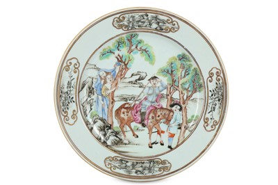 Lot 367 - A CHINESE FAMILLE ROSE ‘DON QUIXOTE’ DISH....