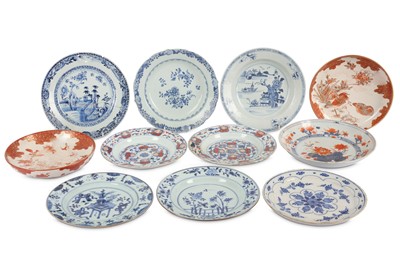 Lot 204 - A collection of dishes, mainly 18th Century...