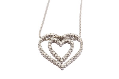 Lot 26 - A diamond-set pendant necklace, Of openwork...