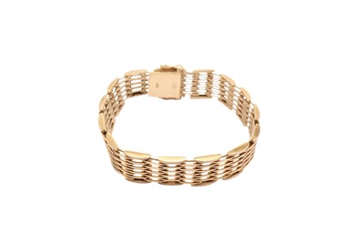 Lot 1 - A gold fancy-link bracelet, 1967, Of 9 carat...