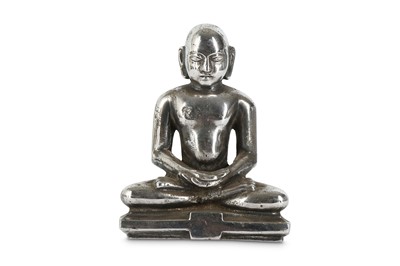 Lot 971 - A WHITE METAL BUDDHIST FIGURE. 20th Century....