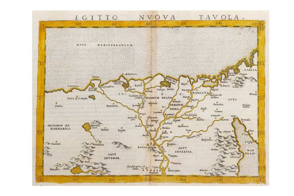 Lot 34 - Egypt.- Miniature Maps Gastaldi (Giacomo) &...