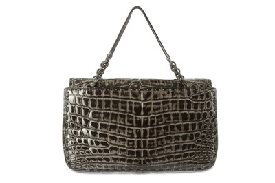 Lot 609 - Bottega Veneta Grey Crocodile Shoulder Bag, c....