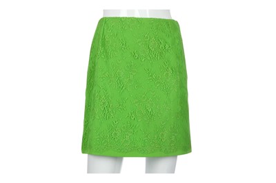 Lot 518 - Gianni Versace Day-Glo Green Lace Skirt, 1990s,...