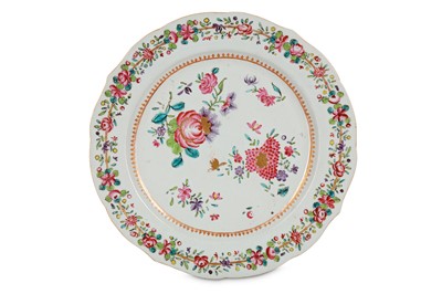 Lot 804 - A CHINESE FAMILLE ROSE ‘BLOSSOMS’ DISH. Qing...