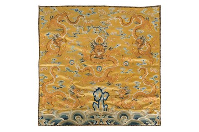 Lot 108 - A CHINESE IMPERIAL YELLOW-GROUND ‘DRAGON’...