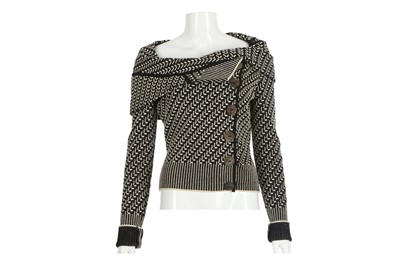 Lot 586 - John Galliano Monochrome Knitted Jacket,...