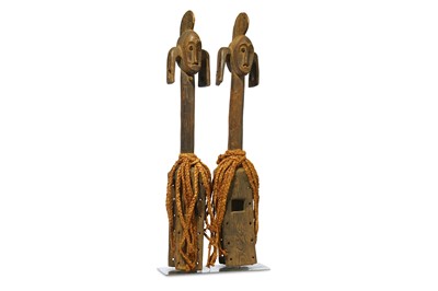 Lot 256 - TWO MOUNTED MUMUYE STYLE CARVINGS Possibly...