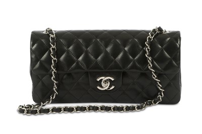 Lot 630 - Chanel Black East West Flap Bag, 2000s,...