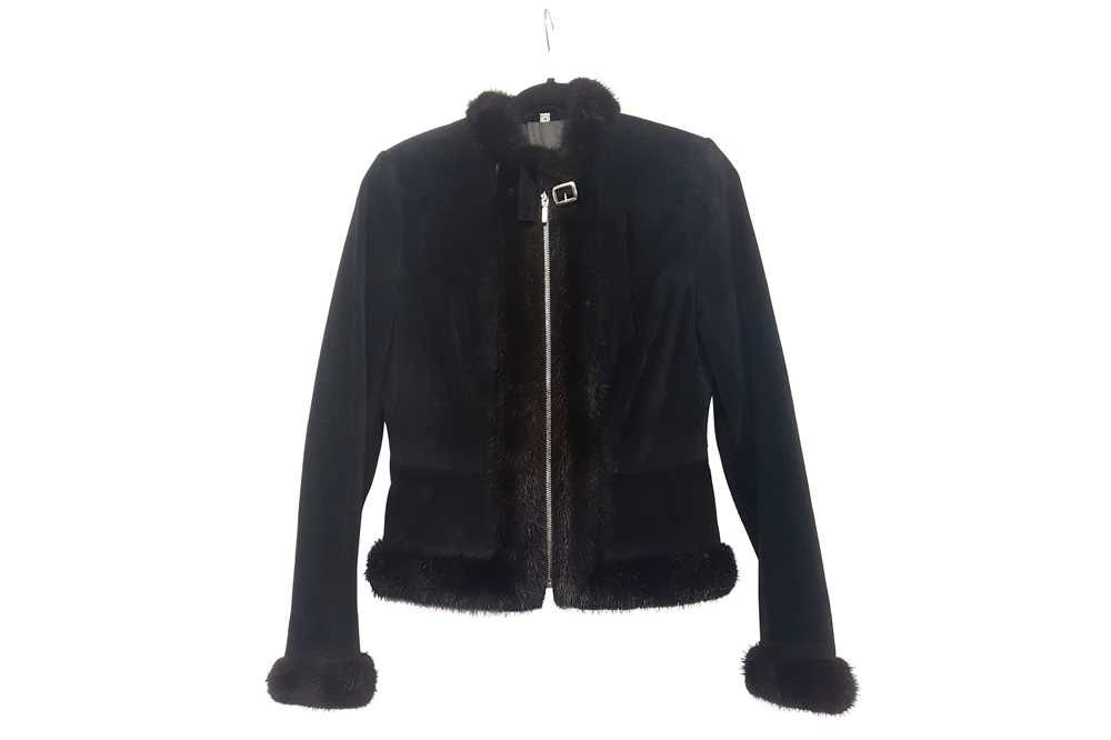 vintage black suede jacket