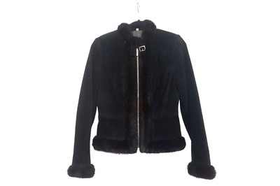 Lot 180 - Vintage Black Suede Jacket - Size M