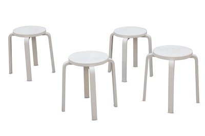 Lot 462 - After Alvar Aalto: Four L-legged stools