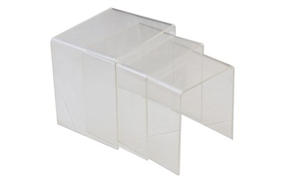 Lot 115 - A SET OF THREE GRADUATED TABLES: Perspex, 1970s