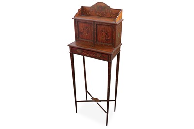 Lot 308 - A late Victorian Sheraton revival satinwood...