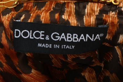 Lot 406 - Dolce and Gabbana Brown Eel Skin Jacket, gilt...