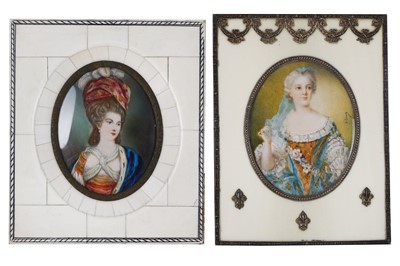 Lot 496 - A 19th century portrait of a lady in 18th...