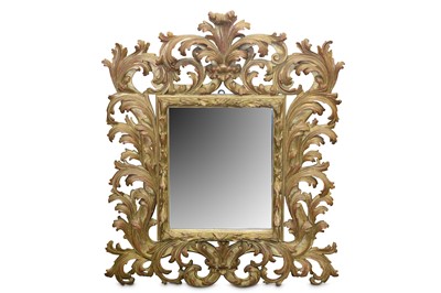 Lot 347 - A Florentine style giltwood mirror in the...