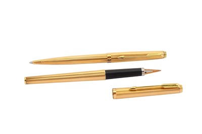 Lot 279 - Two late 1970's Parker pens, model 180 the...