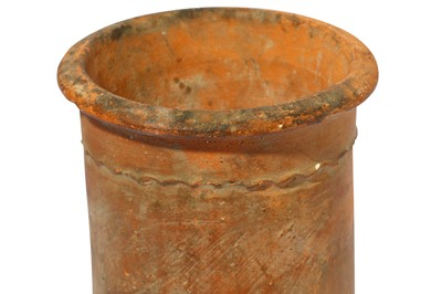 Lot 1 - AN EGYPTIAN CYLINDRICAL POTTERY VASE...