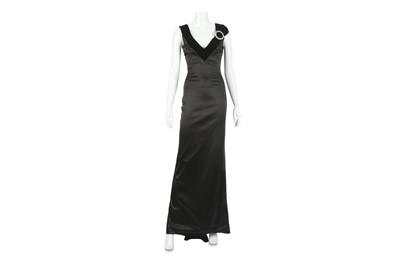 Lot 695 - Dolce and Gabbana Black Silk Evening Dress,...