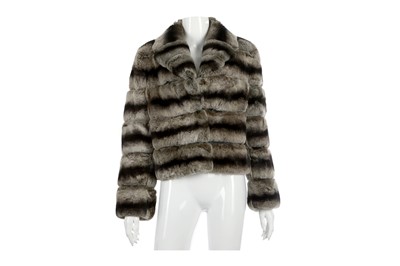 Lot 583 - Grey Rex Fur Jacket, chinchilla style fur,...