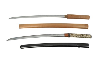 Lot 1037 - TWO JAPANESE WAKIZASHI SWORDS
