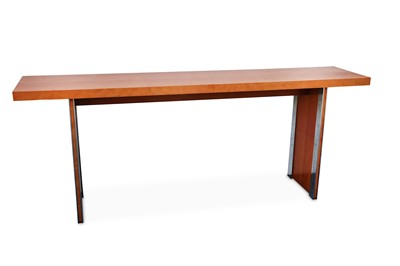 Lot 384 - A 1970's Gordon Russell pear wood and chrome...