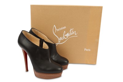 Lot 411 - Christian Louboutin Black Moulage 140 Booties,...