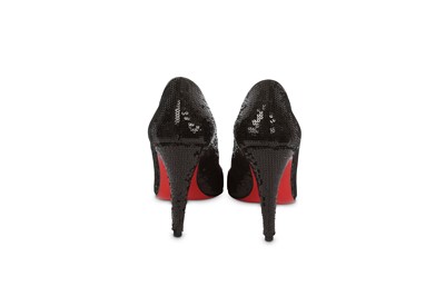 Lot 415 - Christian Louboutin Black Sequin Heels, all...