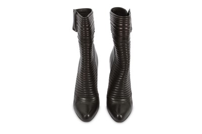 Lot 444 - Christian Louboutin Black Boots, ribbed...