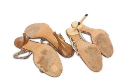 Lot 456 - Gucci and Christian Dior Sandals, two pairs,...