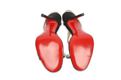 Lot 461 - Christian Louboutin Black and Crystal Heels,...