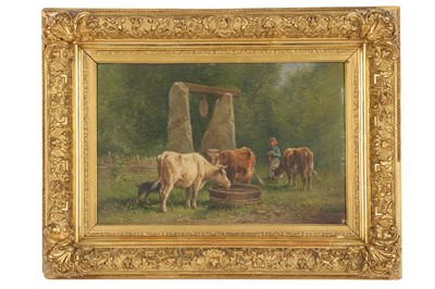 Lot 528 - CAMILLE GEORGES SAUPHAR (1848-1932) Cattle at...