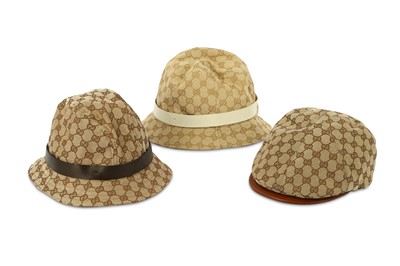 Lot 493 - Three Gucci Monogram Men's Hats, c. 2004, to...