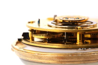 Lot 318 - A RARE VERGE GOLD PLATED POCKET WATCH. Date:...
