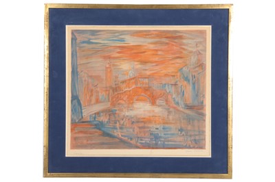 Lot 597 - LOWE A View of Venice Limited edition coloured...