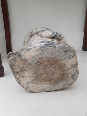 Lot 9 - A CHINESE MARBLE ‘DRAGON’ PILLAR FRAGMENT.