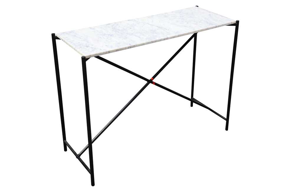 Lot 148 - A pair of modern Fontana console tables
