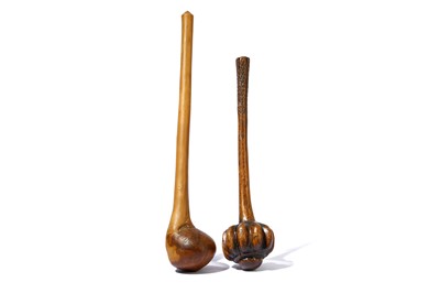 Lot 240 - TWO FIJIAN THROWING CLUBS Including a club...