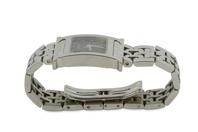 Lot 762 - Hermes "H" Hour Quartz Black Dial Watch,...