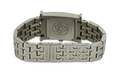 Lot 762 - Hermes "H" Hour Quartz Black Dial Watch,...